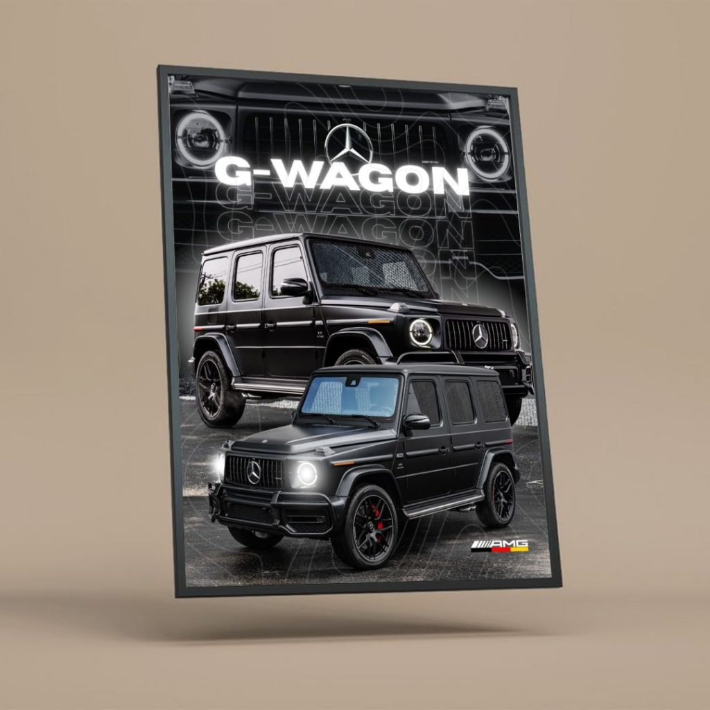 تابلو پرمیوم مرسدس بنز G-Wagon AMG دکوراسیون دیواری لوکس